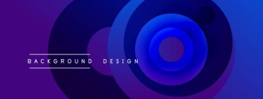 Soyut konsantrasyon çemberleri, canlı mor gradyan. Arka planlar, sunumlar, dijital sanat için modern tasarım öğesi. Minimalist estetik.