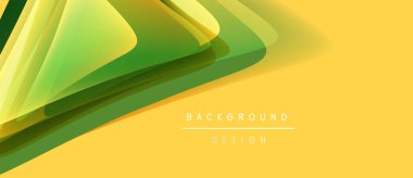 Soyut sarı, yeşil tasarım. Pürüzsüz akış şekilleri dinamik görsel efektler yaratır. Sunumlar ve web siteleri için modern arkaplan uygun.