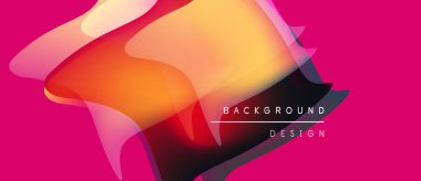 Soyut canlı tasarım, akıcı şekiller, sıcak renkler, pembe arkaplan. Metin arka plan tasarımı okur. Modern, dinamik kompozisyon.