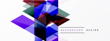 Soyut geometrik şekiller örtüşüyor, canlı renk eğimleri yaratıyor. Arkaplan ve sunumlar için uygun modern tasarım ögesi.