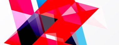 Soyut geometrik şekiller kompozisyona hükmediyor. Canlı kırmızılar, pembeler, maviler dinamik görsel etki yaratır. Temiz çizgiler, keskin açılar şekilleri tanımlar.