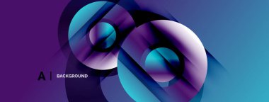 Soyut sıvı şekilleri, canlı mor, mavi gradyanlar. Modern tasarım, dinamik kompozisyon, uygun arkaplan ögesi.