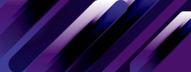 Soyut geometrik şekiller, mor renkler baskın gelir. Çapraz çizgiler dinamik görsel efekt, modern tasarım elementleri oluşturur.