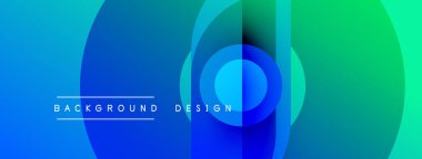 Soyut eğim arkaplanı. Üst üste binen daireler dinamik görsel efekt yaratır. Metin arka plan tasarımı okur. Modern, canlı renkler sunar.