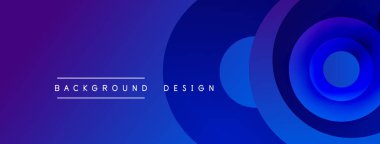 Soyut arkaplan parlak mavi, mor renkler içerir. Eşmerkezli daireler dinamik görsel efekt yaratır. Metin arkaplan tasarımı okur.