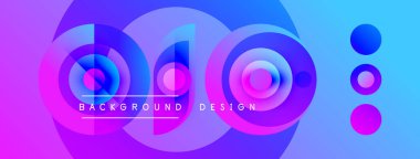 Soyut, enerjik bir arkaplan. Çemberler çakışıyor, renkli gradyanlar yaratıyor. Metin arka plan tasarımı okur. Modern, dinamik görsel kompozisyon.
