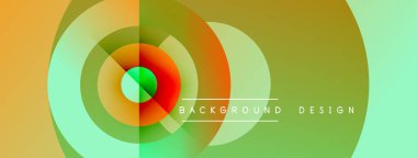 Soyut renkli çemberler dinamik görsel efektler yaratıyor. Gradyan gölgeler harmanlanır, modern arkaplan tasarımı oluşturulur.