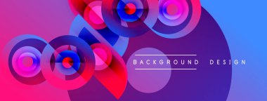 Soyut, canlı çemberler örtüşüyor ve dinamik, renkli bir arkaplan oluşturuyor. Gradyan tonları düzgün bir şekilde harmanlanarak, modern görsel cazibe sunar.