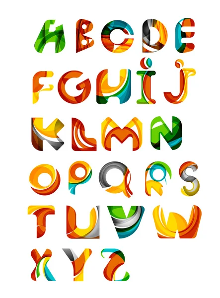 Коллекция элементов дизайна букв алфавита — стоковый вектор