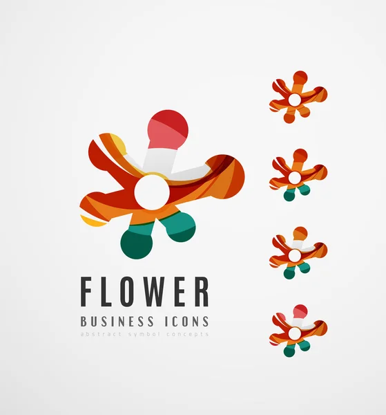 Az absztrakt virág logo üzleti ikonok — Stock Vector