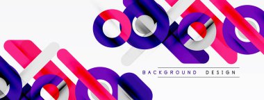 Soyut geometrik şekiller, canlı pembeler, morlar, beyazlar modern arka plan tasarımı yaratır. Minimalist tarz, temiz çizgiler dinamik bileşim sunar.