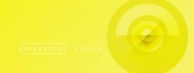 Parlak sarı arkaplan soyut dairesel tasarım içerir. Metin, arkaplan tasarımını basit yazı tipiyle okur. Minimalist, modern estetik.