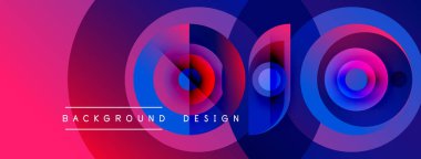 Soyut parlak daireler, pembe mor renkler. Modern tasarım elementleri dinamik görsel etki yaratır. Arkaplan özellikleri metin etiketleri.