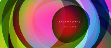 Soyut renkli katmanlar dinamik dairesel desen oluşturur. Canlı renkler harmanlanarak modern arka plan tasarımını oluşturur. Yumuşak gradyanlar görsel cazibe sunar.