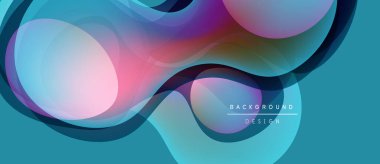 Soyut sıvı şekiller, canlı renklerin karışımı. Modern tasarım, pürüzsüz eğimler dinamik kompozisyon yaratır. Arkaplanda hareket ve enerji var..