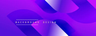 Soyut mor gradyan tasarım. Akan şekiller dinamik görsel efektler yaratır. Metin arka plan tasarımı okur. Modern, canlı kompozisyon.