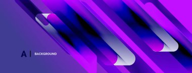 Soyut mor tasarım akıcı katmanlar, dinamik şekiller içerir. Modern gradyan canlı bir görsel etki yaratır. Pürüzsüz geçişler, gösterişli bir sunum.