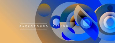 Soyut geometrik şekiller, canlı renkler. Gradyan arka plan modern görsel efekt yaratır. Metin arkaplan tasarımı okur.