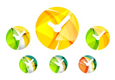 Dizi soyut izle simgesi, iş logo kavramları, temiz modern geometrik tasarım