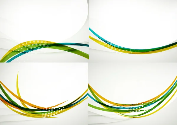 Arka kümesi. Zarif renkli bir şekilde dekore edilmiş hatları ve dalgaları ile boşaltmak mesajın için — Stok Vektör