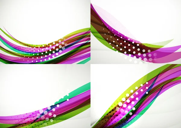 Arka kümesi. Zarif renkli bir şekilde dekore edilmiş hatları ve dalgaları ile boşaltmak mesajın için — Stok Vektör