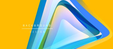 Abstract geometric design. Layers create dynamic visual effect. Bright colors, modern style, suitable background element.