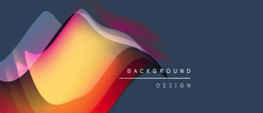 Abstract waves, vibrant colors blend. Background design features smooth gradients, modern aesthetic. Text reads background design.