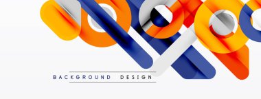 Soyut akan kurdeleler, turuncu, mavi, beyaz. Modern tasarım elementleri dinamik görsel doku oluşturur. Arkaplanda parlak kıvrımlar, kavşaklar var.