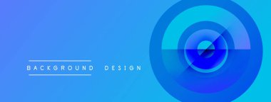 Soyut mavi tasarım eşmerkezli daireler içerir, gradyan etki. Metin arka plan tasarımı okur. Modern, temiz estetik.
