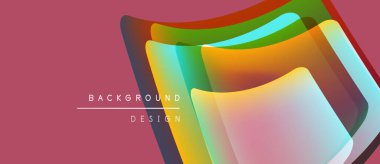 Soyut renkli katmanlar örtüşüyor. Pembe arkaplan özellikleri metin arkaplan tasarımı. Modern grafik ögesi, canlı renkler dinamik görsel oluşturur.