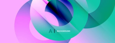 Soyut sıvı şekilleri örtüşür, canlı pembe, mavi, gök mavisi renkleri oluşturur. Modern tasarım dijital sanat ve arkaplan kullanımı öneriyor.