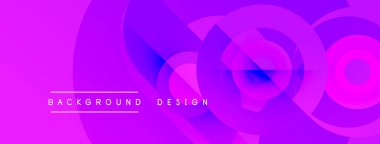 Abstract pink purple design. Overlapping circles create dynamic visual effect. Modern background for presentations, banners.
