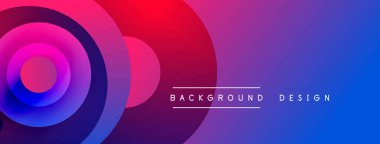 Soyut, enerjik çemberler gradyana karışıyor. Modern tasarım elementleri enerji, hareket, derinlik öneriyor. Metin arkaplan tasarımı okur.