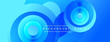 Soyut mavi katmanlar dinamik dairesel desenler oluşturur. Gradyan gölgeler, arka planlar için uygun modern görsel cazibe sunar.