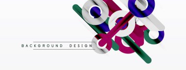 Abstract geometric shapes overlap, creating dynamic visual effect. Colors include purple, green, blue, white. Minimalist design for backgrounds.