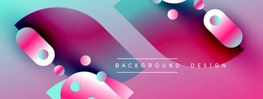 Soyut sıvı şekilleri, canlı pembeler, maviler dinamik arkaplan oluşturur. Modern tasarım elementleri enerji, hareket.
