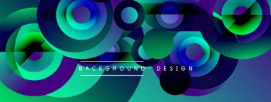 Soyut, canlı çemberler örtüşüyor ve dinamik, renkli bir arkaplan oluşturuyor. Metin, arkaplan tasarımını merkezden okur.