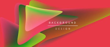 Soyut sıvı şekilleri harmanlanarak canlı kırmızı ve yeşil renkler yaratır. Metin, kompozisyon içerisindeki arkaplan tasarımını okur. Modern, dinamik görsel.