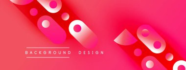 Soyut pembe eğimli arkaplan. Yuvarlak şekiller, dinamik görsel efektler yaratır. Metin arka plan tasarımı okur. Basit, modern estetik..
