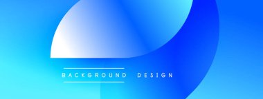 Soyut mavi eğimli arkaplan. Üst üste binen şekiller dinamik görsel efekt yaratır. Metin arka plan tasarımı okur. Basit, modern estetik..