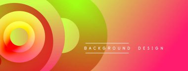 Soyut renkli tasarım. Eşmerkezli daireler canlı renkleri harmanlayarak dinamik görsel efekt yaratır. Mezuniyet geçişleri modern estetik sunuyor.