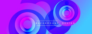 Soyut, canlı çemberler, dinamik, renkli bir arkaplan oluşturur. Modern tasarım elementleri enerji, akış, yenilik önerir.