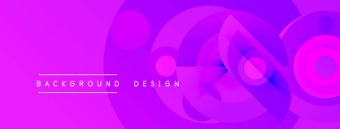 Abstract vibrant pink purple gradient. Overlapping circles create dynamic visual texture. Text reads background design. Modern aesthetic.