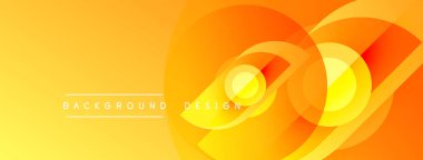 Parlak sarı, turuncu eğimler soyut şekiller oluşturur. Modern tasarım enerji, hareket, dinamik bileşim öneriyor. Metin arkaplan tasarımı okur.