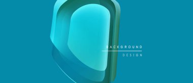 Abstract geometric shapes, teal hues, layered design. Modern background with gradient effects, simple composition. Clean visual element.