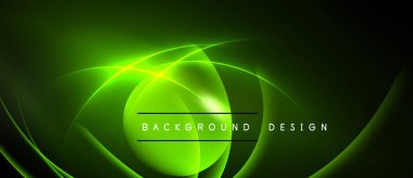 Parlak yeşil soyut arka plan. Akan çizgiler dinamik, modern görsel efektler yaratır. Metin arka plan tasarımı okur. Canlı renkler, pürüzsüz eğimler.