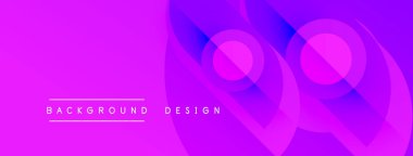 Soyut, enerjik bir arkaplan. Akışkan şekiller mor, mor renkleri harmanlıyor. Dijital projeler için modern tasarım ögesi.