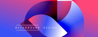 Abstract gradient shapes overlap. Vibrant colors blend, creating dynamic visual effect. Modern design element for backgrounds.