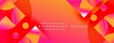 Soyut canlı tasarım, üst üste binen daireler, gradyanlar. Pembe, turuncu renkler dinamik görsel efekt yaratır. Modern arkaplan dokusu.