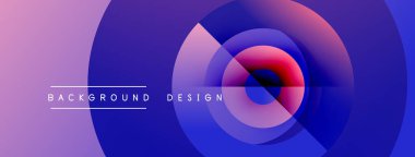 Soyut tasarım eşmerkezli daireler, canlı mor renkler, değişimler içerir. Arka planlar ve sunumlar için modern estetik.